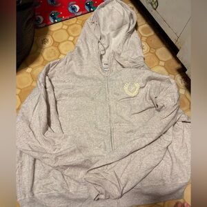 Victoria's Secret Pink Cream Zip-Up Hoodie